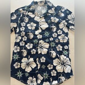 Seattle Mariners Lou Piniella "Lou-au" Hawaiian Aloha Shirt Adult Size Medium